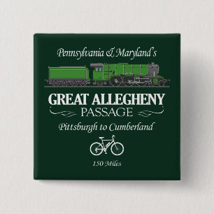 Great Allegheny Passage (RT2) 15 Cm Square Badge