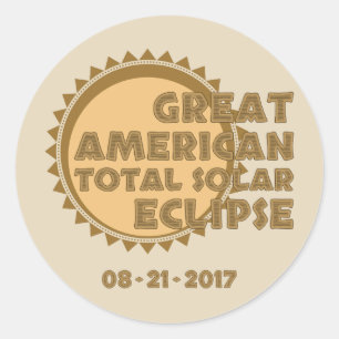 Great American Total Solar Eclipse - 2017 Classic Round Sticker