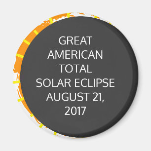 Great American Total Solar Eclipse customisable Magnet