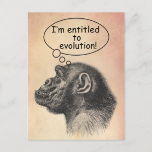 Great Ape Evolution Entitlement Postcard