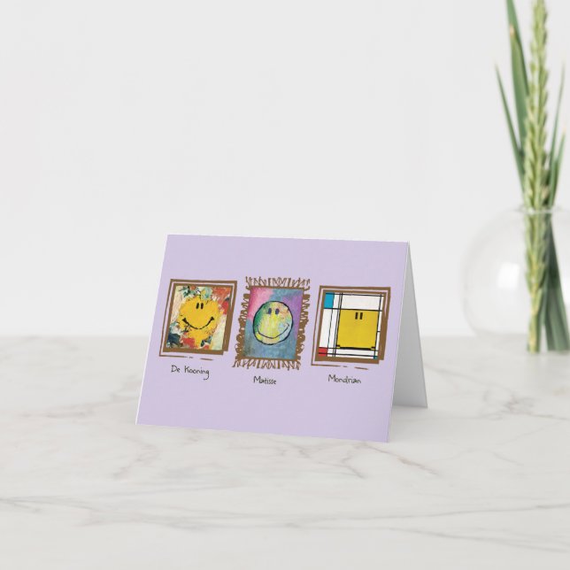 great artist smilies note card (Front)