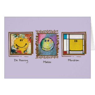 great artists happy face card
