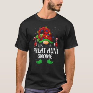 Great Aunt Gnome Buffalo Red Plaid Matching Family T-Shirt