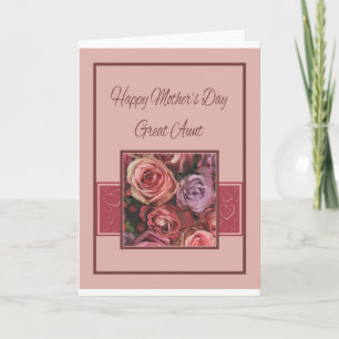 Great Aunt   Happy Mother's Day rose card
