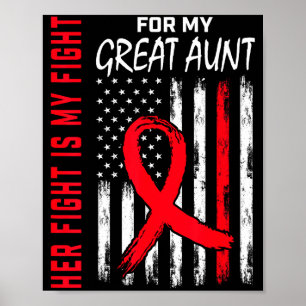 Great Aunt Heart Disease Awareness Month Products  Poster