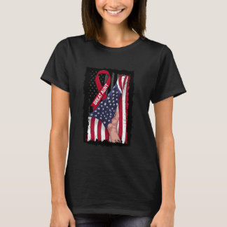 Great Aunt Multiple Myeloma Awareness Ribbon Ameri T-Shirt