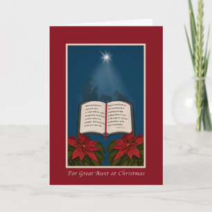 Great Aunt, Open Bible Christmas Message Holiday Card