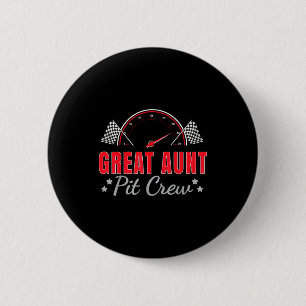 Great Aunt T Crew Race Car Driver Birthday Party R 6 Cm Round Badge