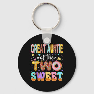 Great Auntie Of The Two Sweet 2nd Birthday Girl Do Key Ring