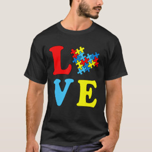 Great Autism Awareness Love Adorable Autism Puzzle T-Shirt