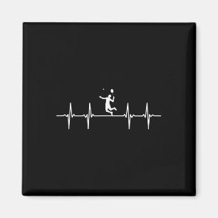 Great Badminton Heartbeat Gift Shuttle Magnet