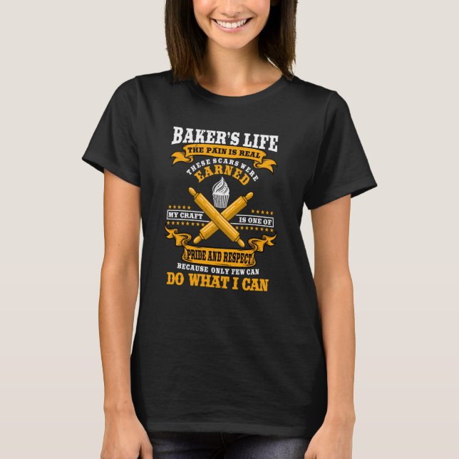 Great Baker Saying Confectioner Baking Bakery T-Shirt (Front)