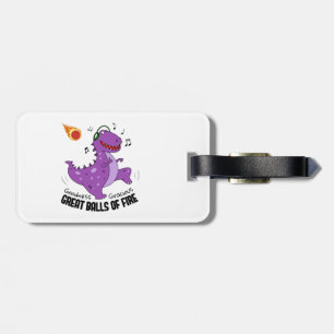 Great Balls Of Fire Dinosaur Meteor Luggage Tag
