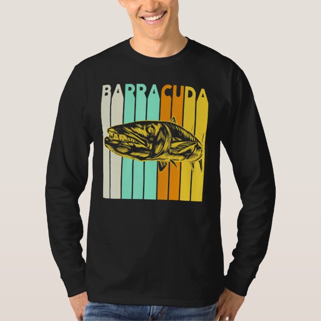 Great Barracuda Cuda Fishing Wildlife Saltwater Fi T-Shirt (Front)