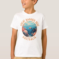 Great Barrier Reef Australia Retro Distressed Art