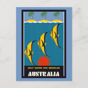 Great Barrier Reef Australia travel advertising Postcard