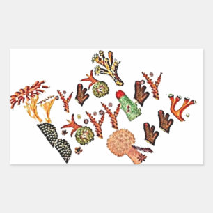 Great Barrier Reef, Coral,  Rectangular Sticker