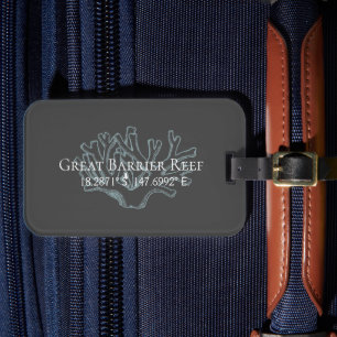 Great Barrier Reef Latitude  Longitude  Luggage Tag