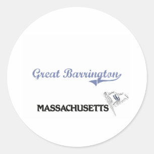 Great Barrington Massachusetts City Classic Round Sticker