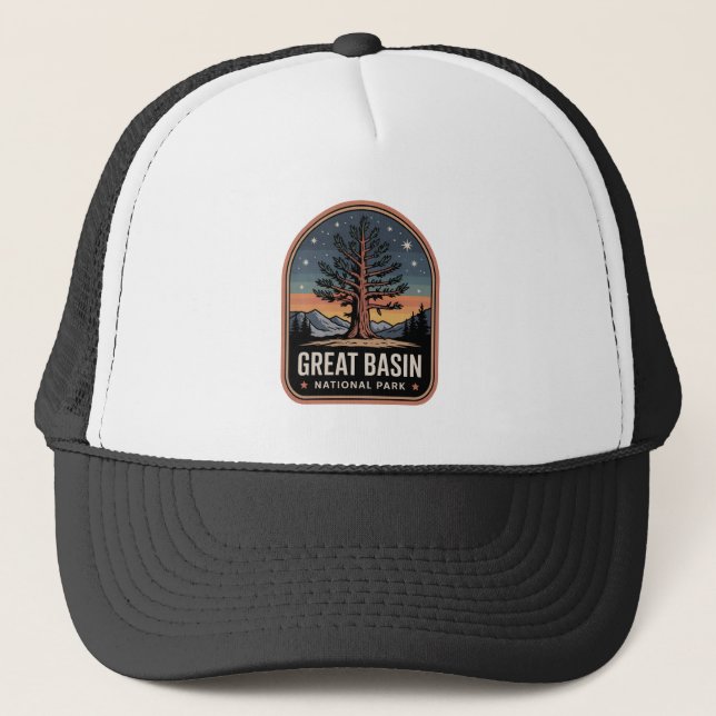 Great Basin National Park Bristlecone Badge Trucker Hat (Front)