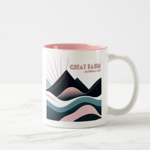 Great Basin National Park Coloured Hills Two-Tone Coffee Mug