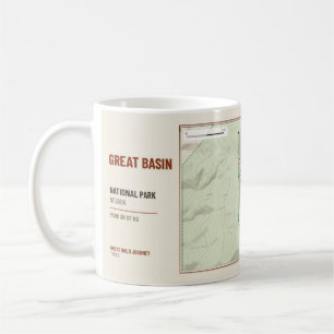 Great Basin National Park Hiking Trail Map Mug