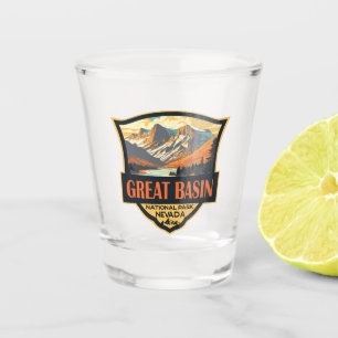 Great Basin National Park Illustration Travel Art Shot Glass