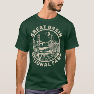Great Basin National Park Linocut Distressed Deser T-Shirt