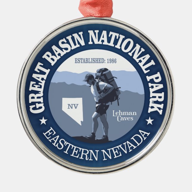 Great Basin National Park Metal Tree Decoration (Front)