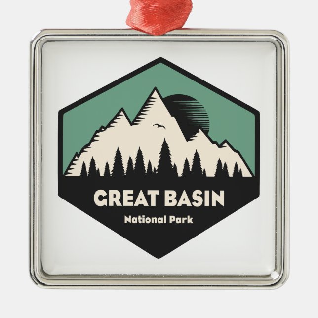 Great Basin National Park Metal Tree Decoration (Front)