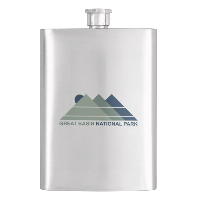 Great Basin National Park Mountain Sun Hip Flask (Front)