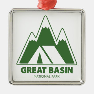 Great Basin National Park Mountains Camping Metal Tree Decoration