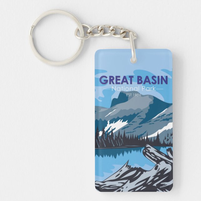  Great Basin National Park Nevada Vintage Key Ring (Front)