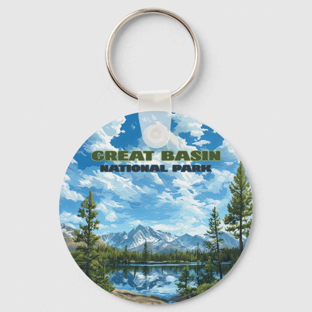 Great Basin National Park Nevada Wheeler Peak Key Ring (Front)