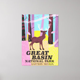 Great Basin National Park vintage travel poster Canvas Print
