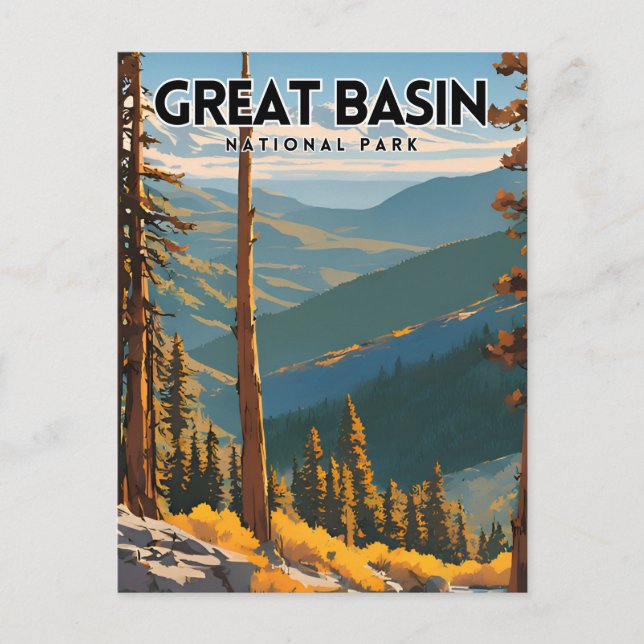 Great Basin National Park Vintage Travel Poster Postcard (Front)