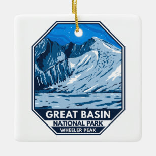 Great Basin National Park Wheeler Peak Vintage Ceramic Ornament