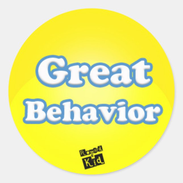 Great Behaviour (set of 20) Classic Round Sticker (Front)