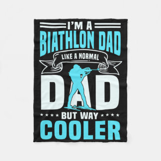 Great Biathlon Dad Saying Cross-country Skiing Men Fleece Blanket