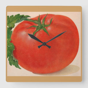 great BIG juicy tomato Square Wall Clock