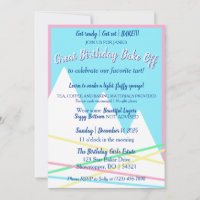 Great Birthday Bake Off Invitation | Pink Border