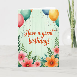 Great Birthday Confetti Card