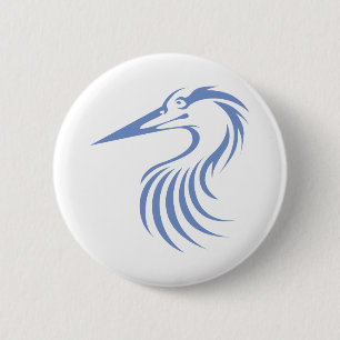 Great Blue Heron 6 Cm Round Badge