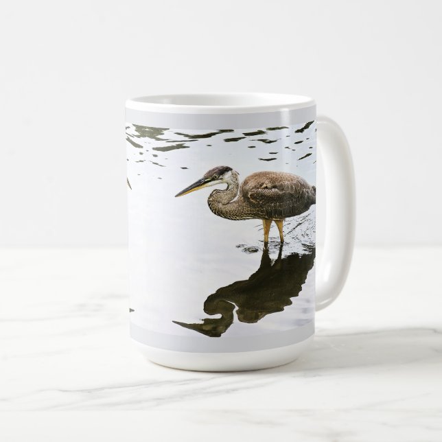 Great Blue Heron (Ardea herodias) Coffee Mug (Front Right)