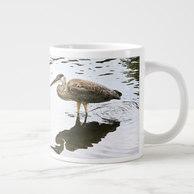Great Blue Heron (Ardea herodias) Large Coffee Mug (Right)