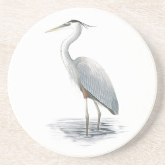 Great Blue Heron Art Sandstone Coaster