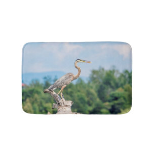 Great Blue Heron Bath Mat