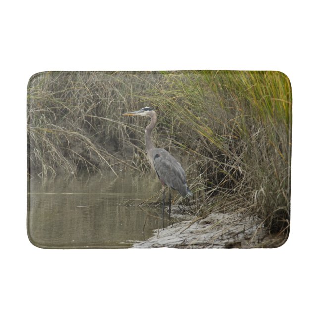 Great Blue Heron Bath Mat (Front)