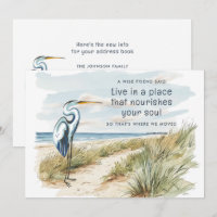 Great Blue Heron Beach Scene New Address