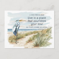 Great Blue Heron Beach Scene New Address